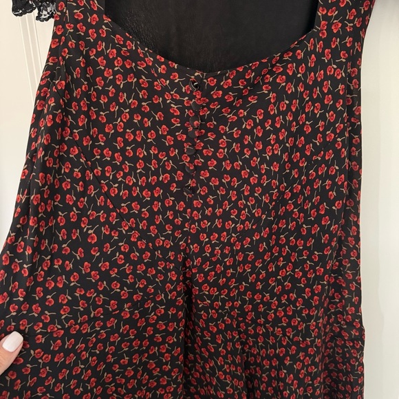 NWT Reformation Viral Women's Evra Lace Trim Open Back Maxi Dress Size 2 - Picture 14 of 14